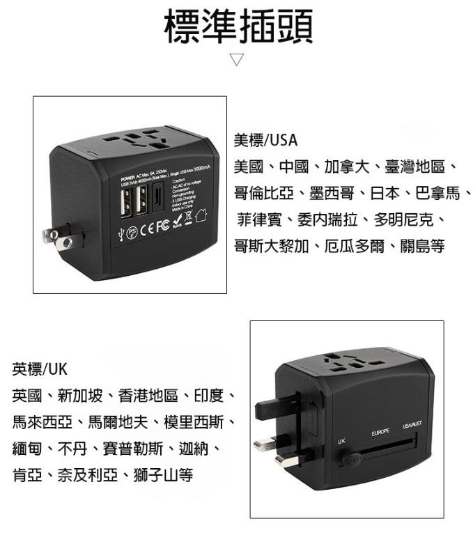 DCH0000002 旅行插頭全球通多功能萬用轉換插頭3