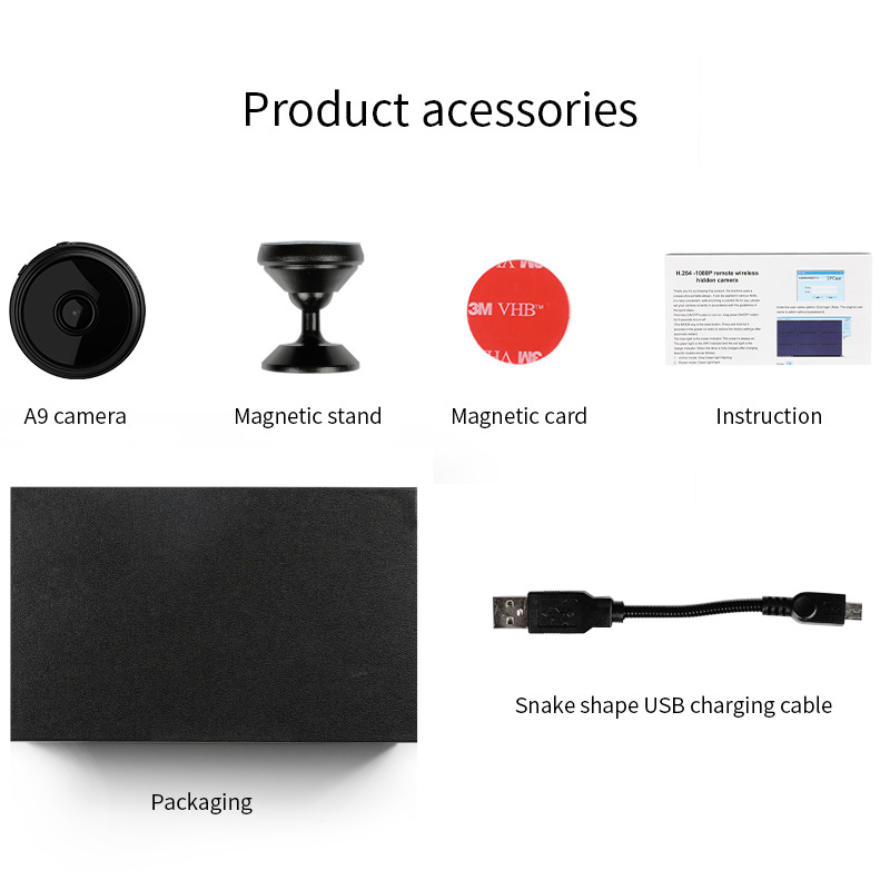 DCM0000001 1080P高清紅外夜視攝像頭內置電池廣角鏡wifi連接 4