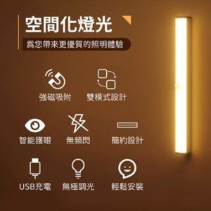 DHE0000002 磁吸長條式感應燈LED感應燈衣櫃燈走廊燈床頭燈小夜燈 人體感應燈 300x300