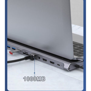 十二合一TYPE-C 3.0HUB分插器 雙HDMI 4K 外接PD3.0供電帶散熱 DMA0000006 十二合一TYPE C 3.0HUB分插器 雙HDMI 4K 外接PD3.0供電帶散熱 21 300x300