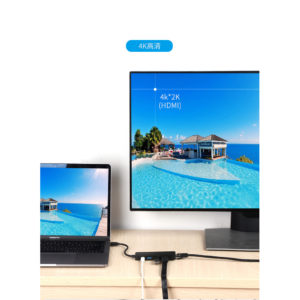 DMA0000009 USB C TO HDMI USB3.0 2口HUB拓展塢 Type C轉RJ45千兆網卡4K高清 11 300x300