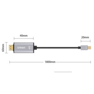 DMA0000010 MiNi DP To HDMI 高清4K 60HZ轉接線 雷電轉高清隨插即用 15 300x300