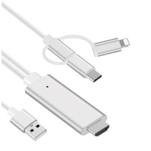 DMA0000013 三合一手機hdmi通用同屏線適用於iPhone三星華為手機轉接大屏1080 12 300x300