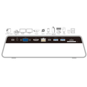 DMA0000020 USB C TO HDMI VGA 11合一多功能底座適用於MacbookHUB讀卡無線充 17 300x300