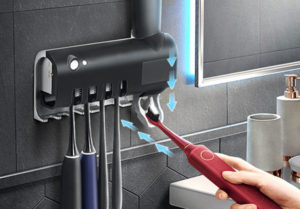 HTO0000009 智能紫外線牙刷消毒器自動擠牙膏器消毒牙刷置物架牙膏架 003 300x209