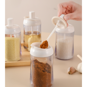 Imakara羹蓋合一新調味樽勺蓋二合一調味瓶調料樽刷油樽 HKI00000044 羹蓋合一新調味樽勺蓋二合一調味瓶調味罐廚房調料樽防潮罐調味罐密封調味罐蜂蜜樽調料樽刷油樽盐糖油蜜糖酱油豉油蚝油 1 300x300