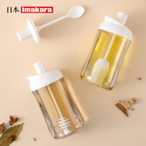 Imakara羹蓋合一新調味樽勺蓋二合一調味瓶調料樽刷油樽 HKI00000044 羹蓋合一新調味樽勺蓋二合一調味瓶調味罐廚房調料樽防潮罐調味罐密封調味罐蜂蜜樽調料樽刷油樽盐糖油蜜糖酱油豉油蚝油 10 300x300