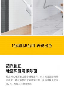 HUW000022 DEERMA 德爾瑪 ZQ600H五合一蒸氣消毒殺菌清潔機105度高溫蒸氣殺滅99 10 215x300