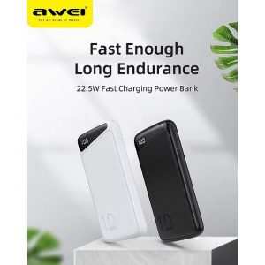 DPB0000014 Awei P103K 10000mAh LED燈電量顯示PD QC3.0 快速充電寶2A快速充電輸入同時為兩部裝置同時充電 1 300x300