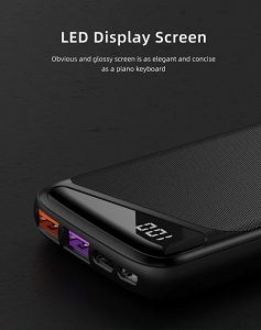 DPB0000014 Awei P103K 10000mAh LED燈電量顯示PD QC3.0 快速充電寶2A快速充電輸入同時為兩部裝置同時充電 4 237x300