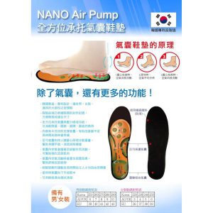 HSH0000018 澳洲 NANOSOLE NANO Air Pump 韓國製造全方位承托氣囊鞋墊舒緩足部疲勞改善扁平足 6 6 300x300