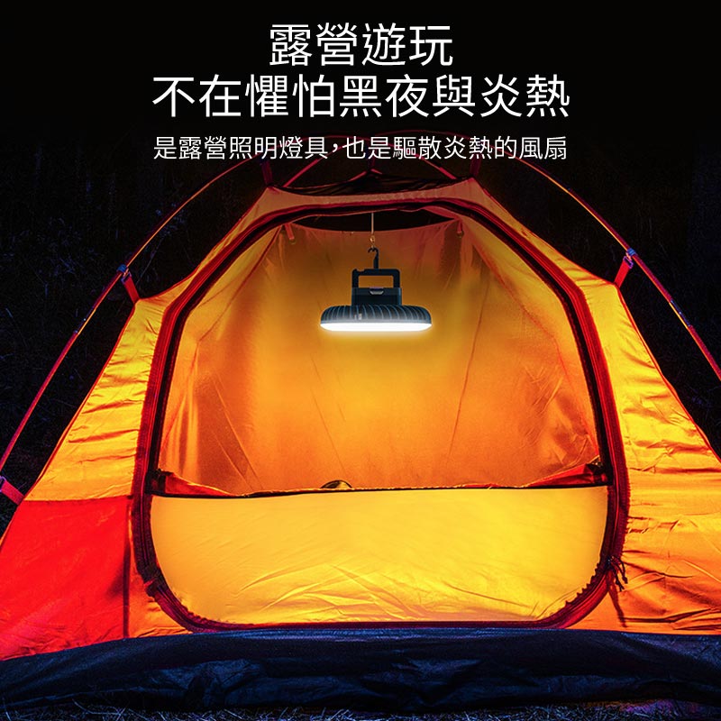 戶外便攜式多功能露營燈連風扇