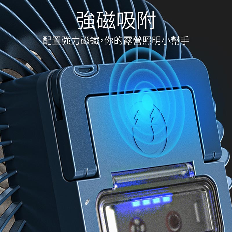 戶外便攜式多功能露營燈連風扇