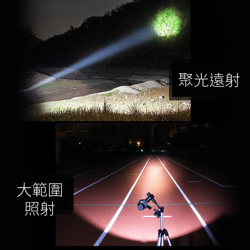 戶外充電式可定焦強光手提電筒