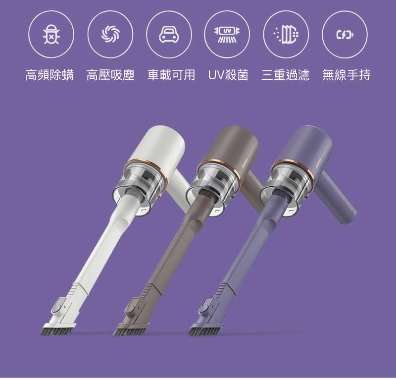 DAEWOO V1 無線三重過濾除菌除蟎率達99%吸塵器