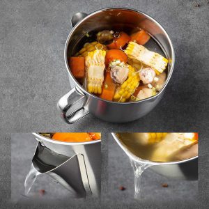 BHB0000038 304不銹鋼隔油壺分離濾油連蓋 廚房家用 隔油器油水分離器 2 300x300