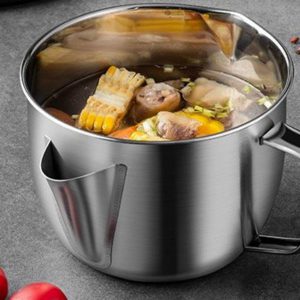 BHB0000038 304不銹鋼隔油壺分離濾油連蓋 廚房家用 隔油器油水分離器 9 300x300