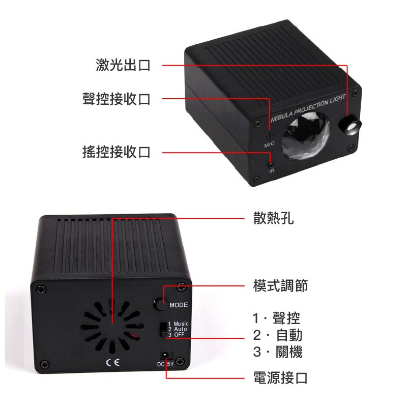 LED星空投影燈帶遙控