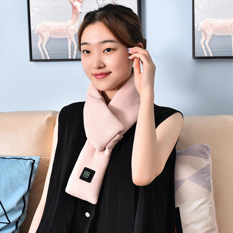 防寒保暖護頸發熱圍巾-USB充電