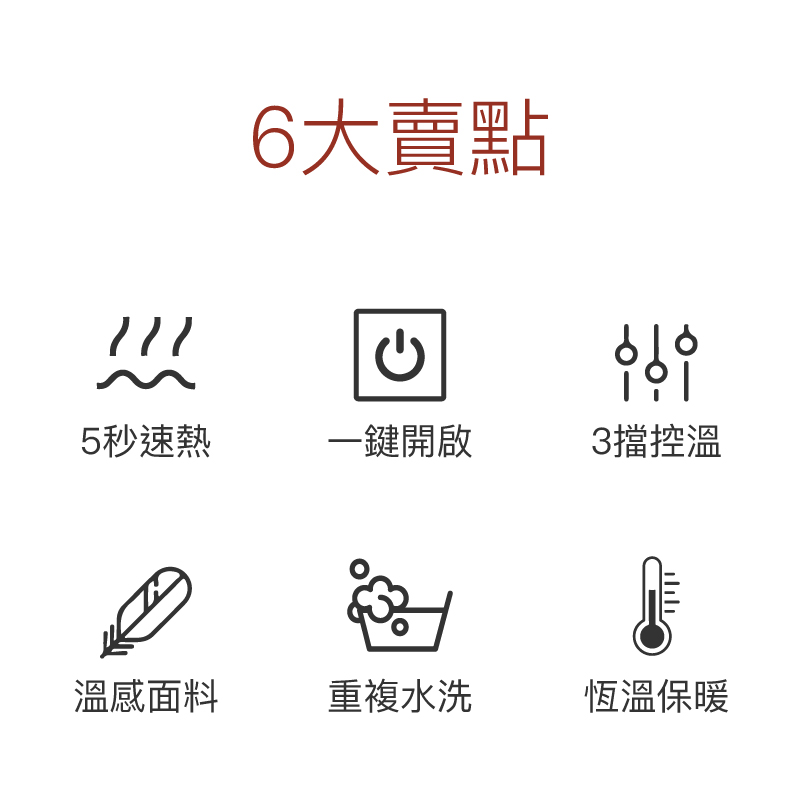 防寒保暖護頸發熱圍巾-USB充電