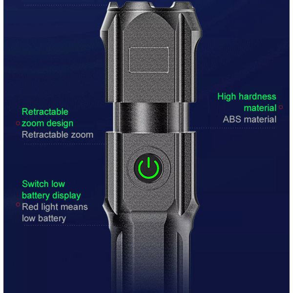 MEGAWHEELS LED 露營可充電1200流明手電筒 16 600