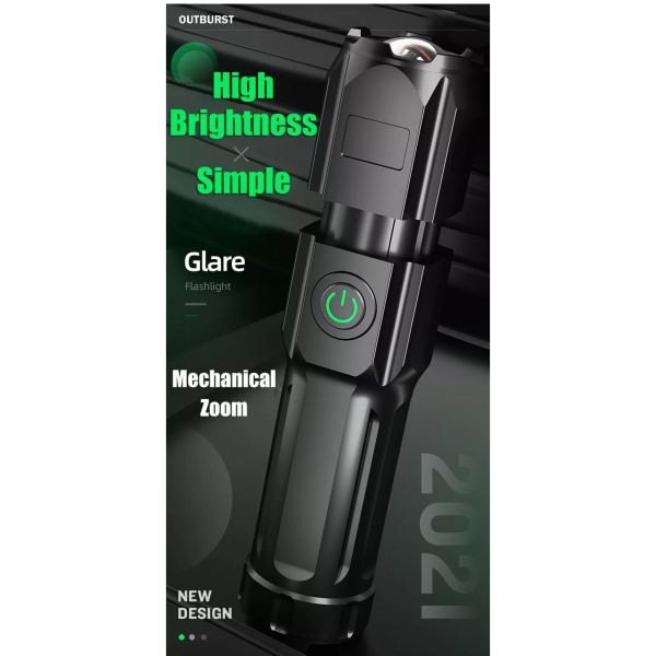 MEGAWHEELS LED 露營可充電1200流明手電筒 8 600