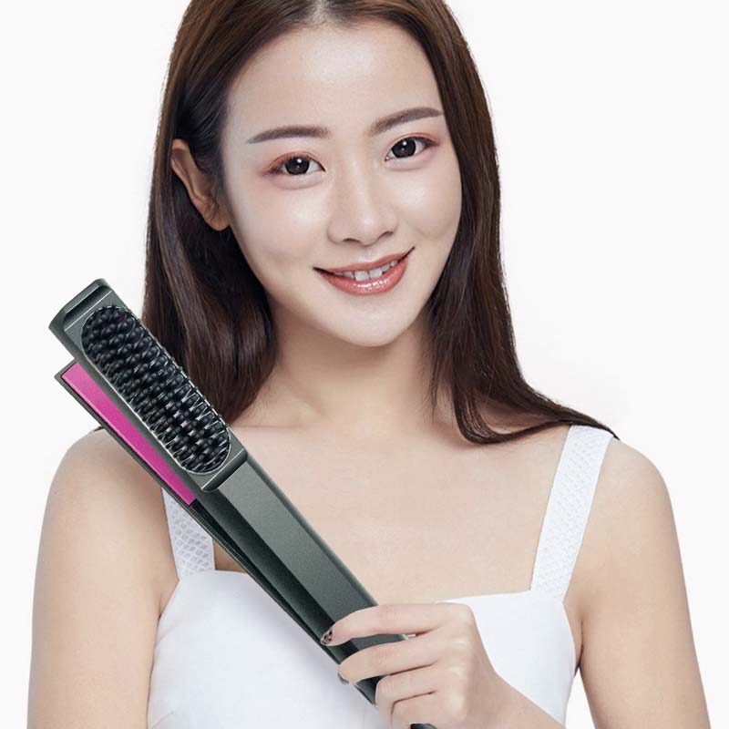 迷你負離子直發/捲髮梳+電熱直髮夾