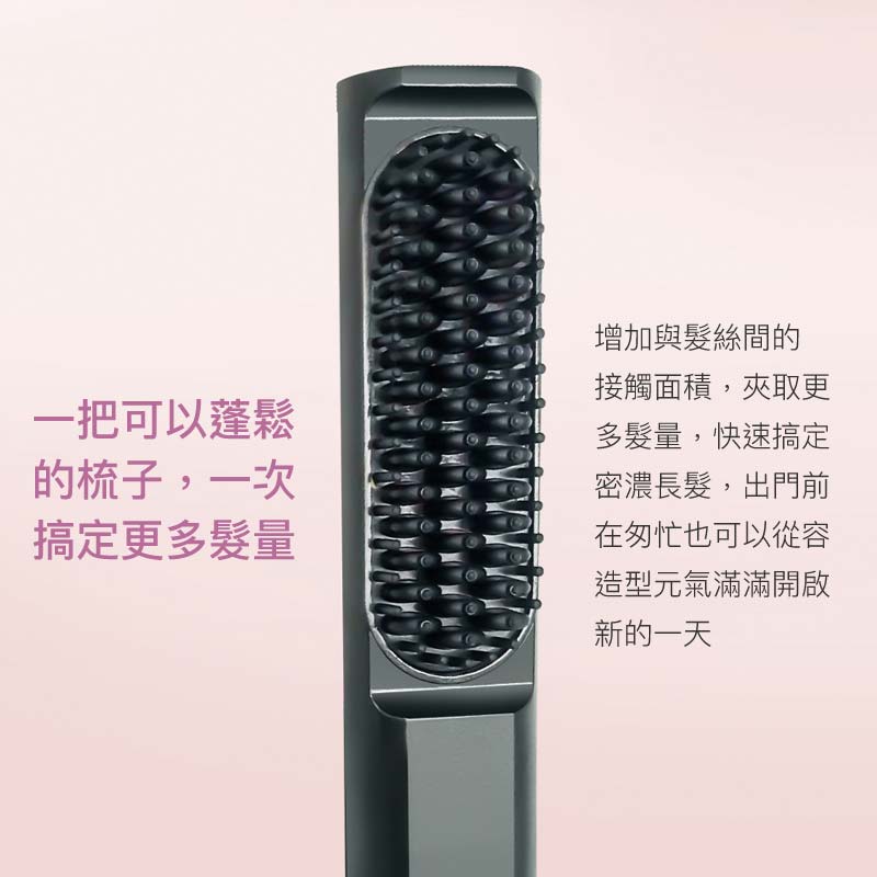 迷你負離子直發/捲髮梳+電熱直髮夾