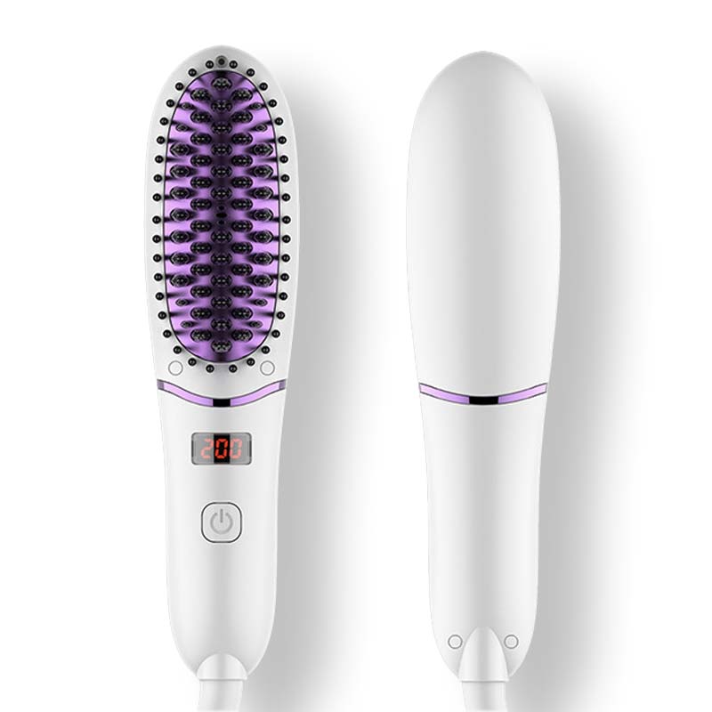 迷你負離子LED顯示屏電動直髮梳