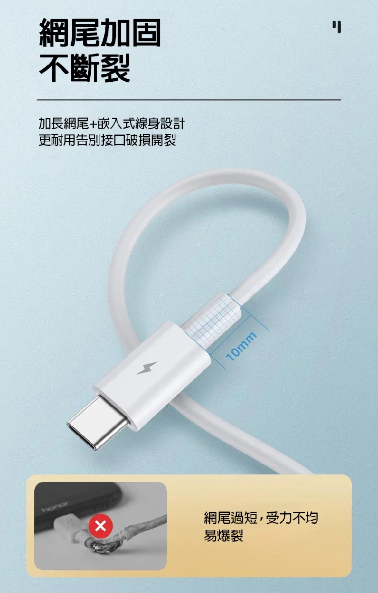 【REMAX】Type C To Type C馬力PD 100W快充數據線傳輸線 RC 183C 9 1