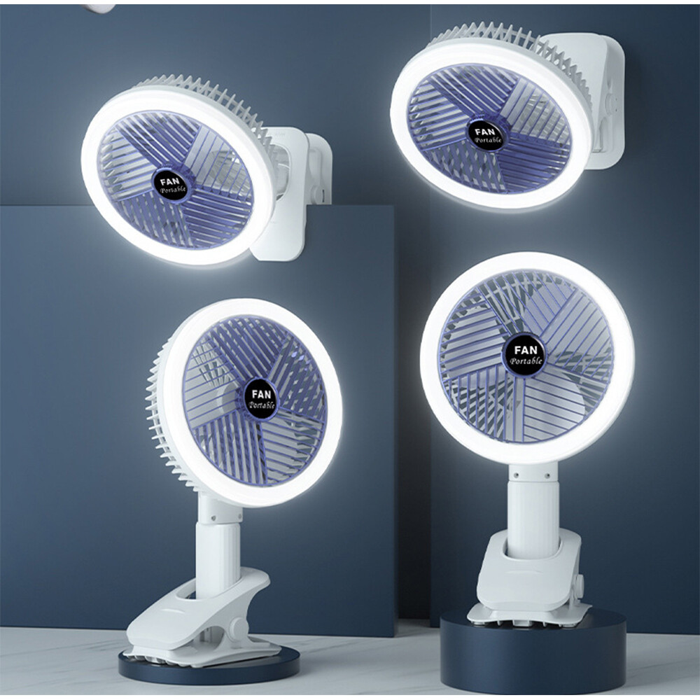 夜燈風扇掛牆夾都得USB充電 4