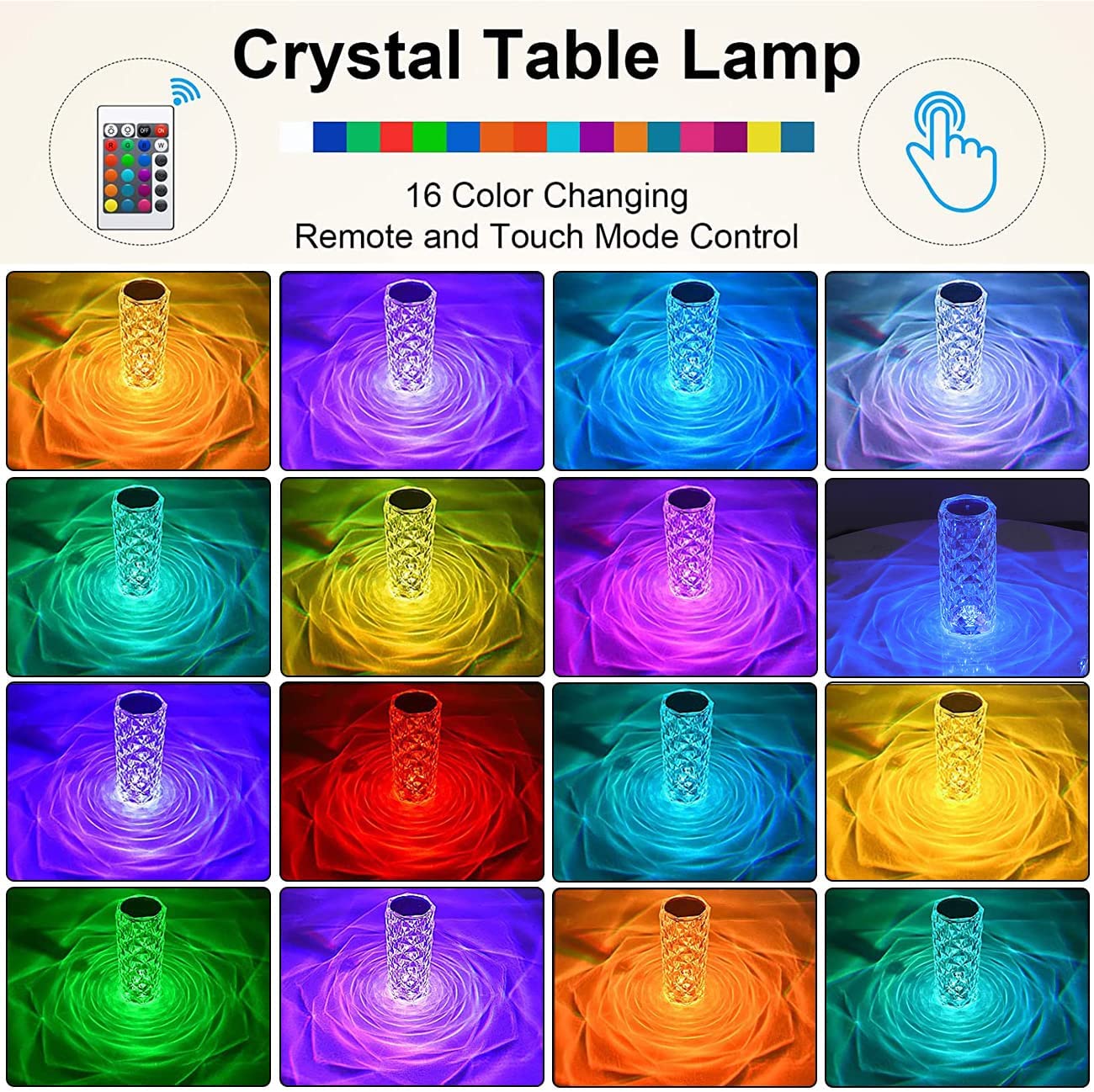 玫瑰水晶鑽石枱燈 10