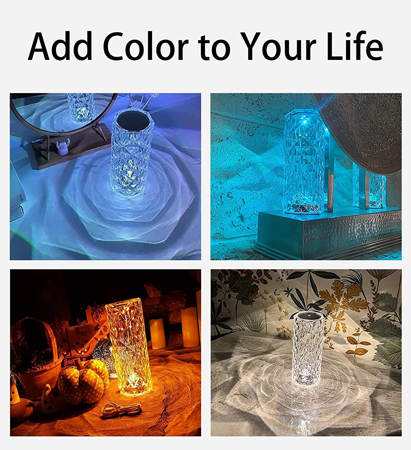 玫瑰水晶鑽石枱燈 9