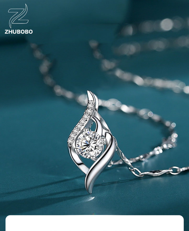 Zhubobo S925純銀丘比特之箭60分莫桑鑽頸鍊 详情 05 5