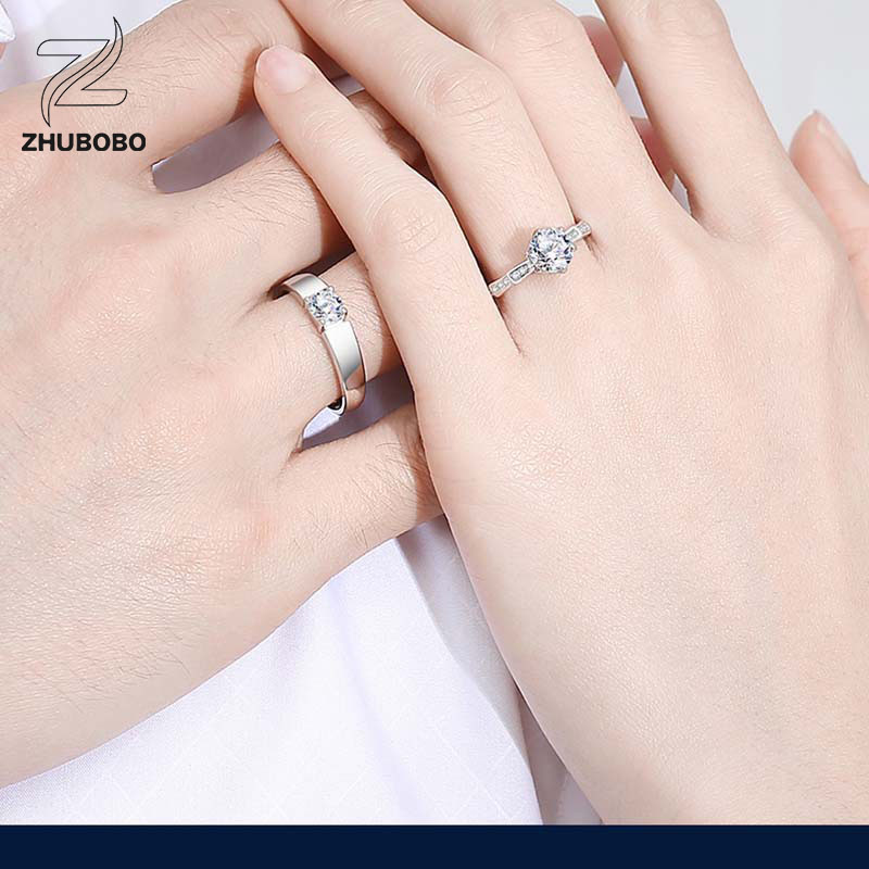 Zhubobo S925純銀竹馬之戀情侶戒指 详情 21