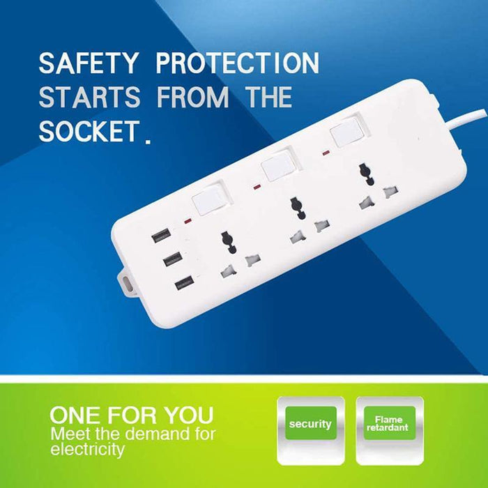 YangscoolYS 3K33UElectricalSocketsUSBPortsIndividuallySwitched250V 10A 3MCordUKPlug 2 700x