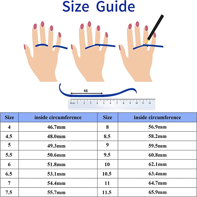 Zhubobo 4.6卡莫桑石 3 石訂婚戒指 VVS1 圓形切割 18K白金鍍 925 純銀戒指 Size 8