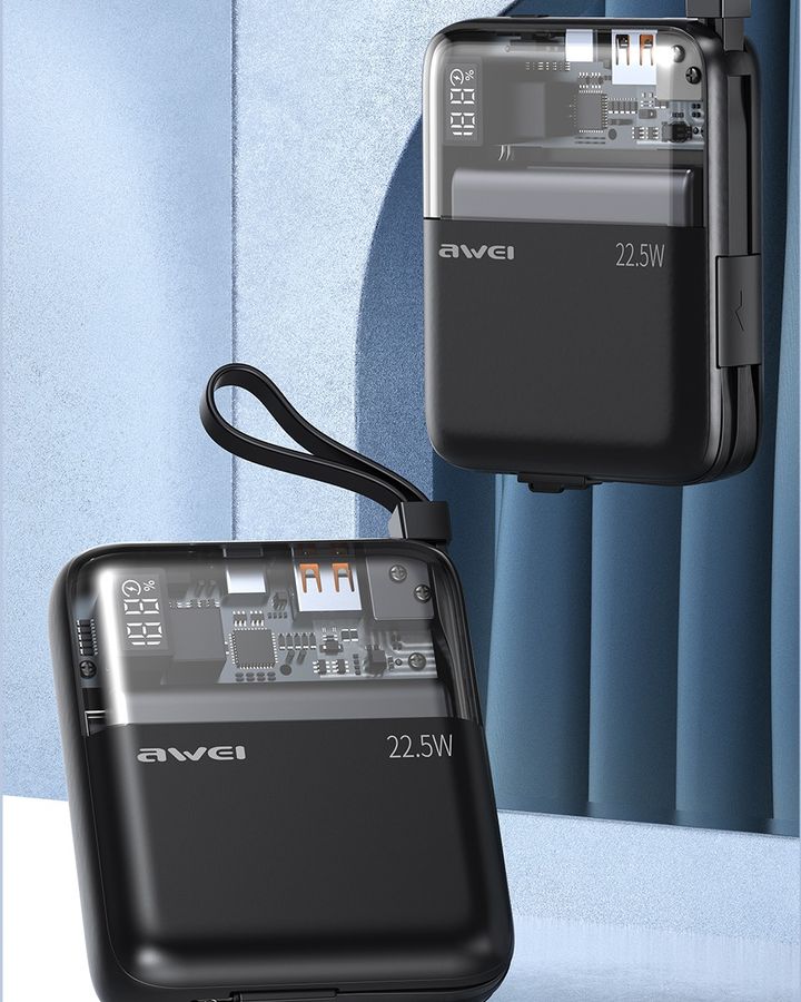 311568283_3304197349835107_2314917218150606488_n-1 AWEI P149K 22.5W 10000mAH配備充電線移動電源 - Image 2