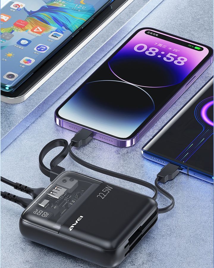 AWEI P149K 22.5W 10000mAH配備充電線移動電源 311882765 3304197389835103 140099752109987823 N