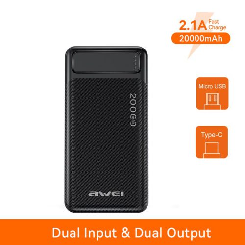 移動電源 Awei 20000mAh 快速充電雙 USB移動電源