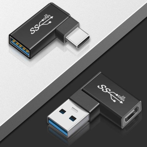 TYPE-C L型90度彎頭直角OTG轉接頭USB