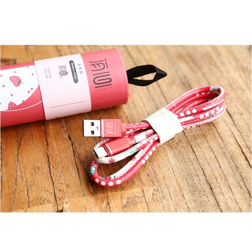 快充四芯真皮數據線支持Andorid/iPhone/Type-c