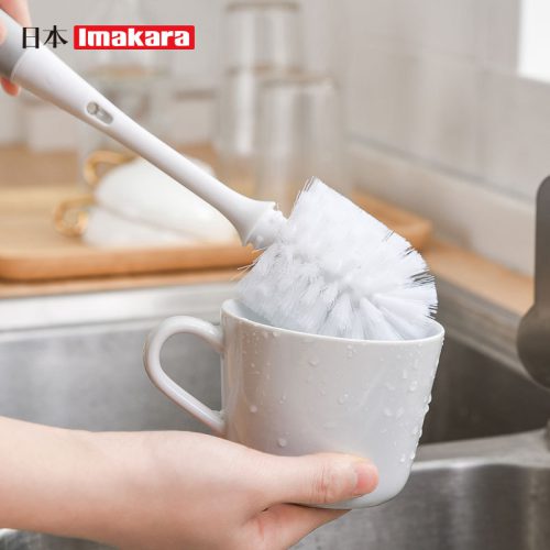 日本Imakara長柄杯刷多功能奶咀瓶蓋清潔刷
