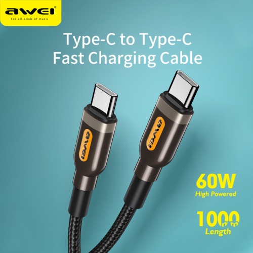 手機充電線 60W Type-c IPHONE PD 耐用充電適用於 iPhone 筆記本電腦