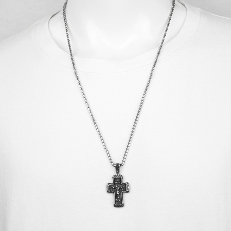 潮流鈦鋼男仕飾物 俄羅斯東正教十字架吊墜頸錬 主图 04 98