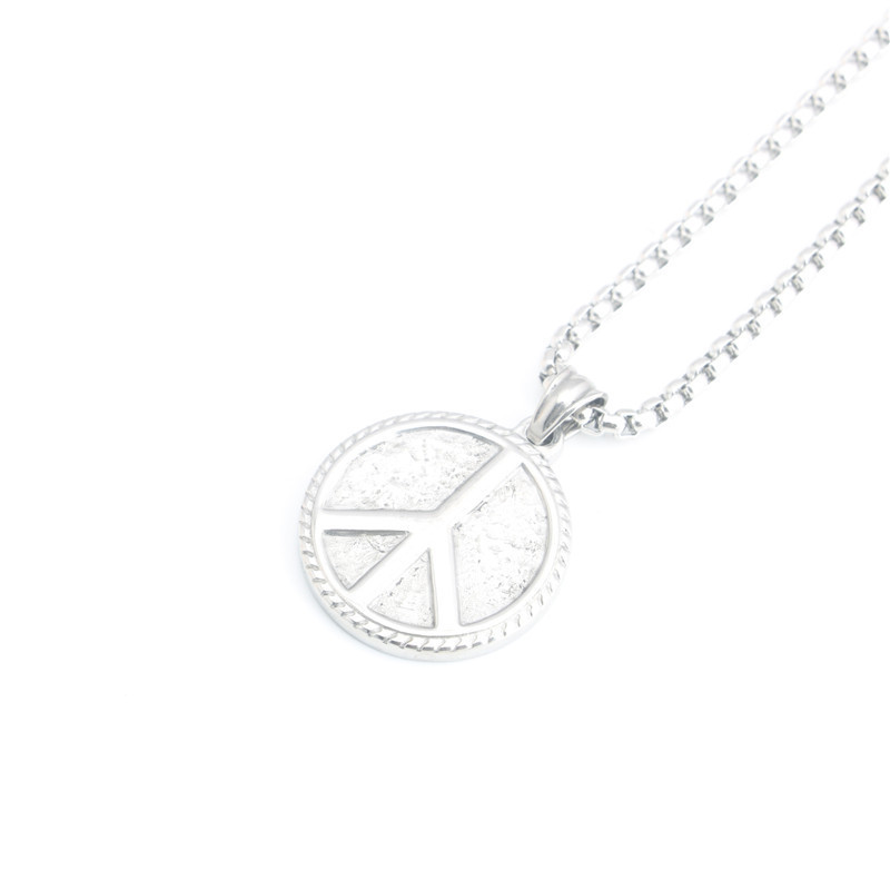 潮流鈦鋼飾物 時尚和平標誌符號吊墜頸錬 主图 05 225