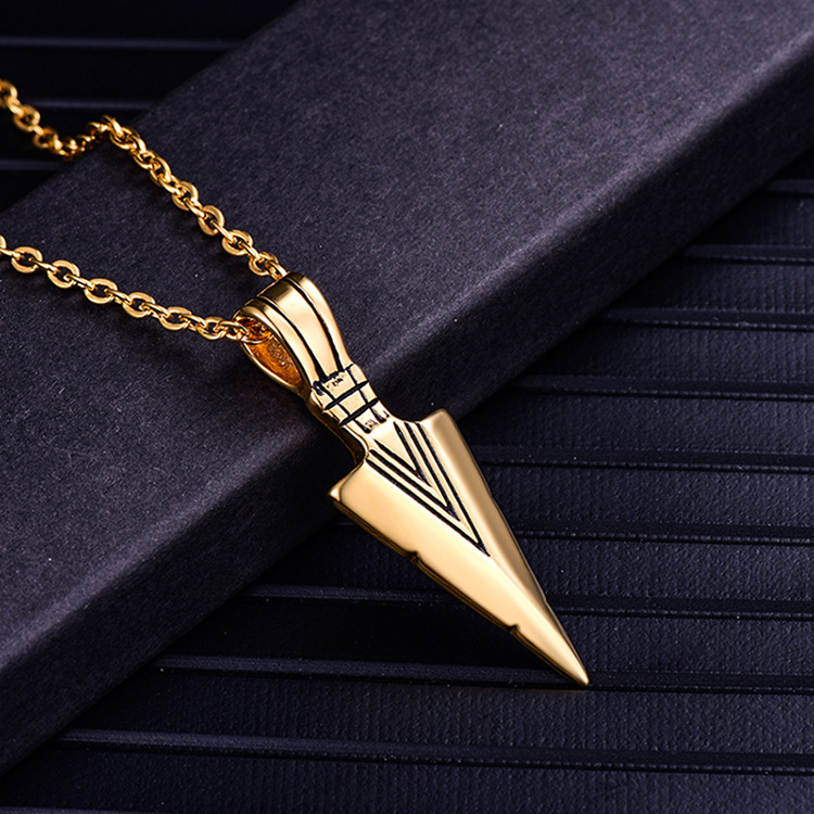 潮流鈦鋼男仕飾物 北歐維京瓦爾克努特箭頭吊墜頸錬 详情 05 61