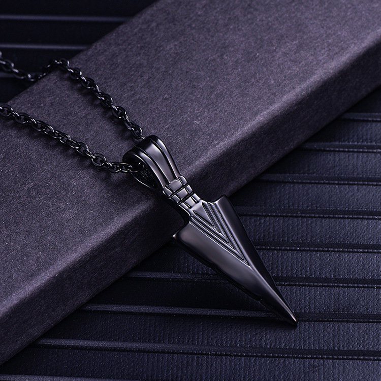 潮流鈦鋼男仕飾物 北歐維京瓦爾克努特箭頭吊墜頸錬 详情 06 64