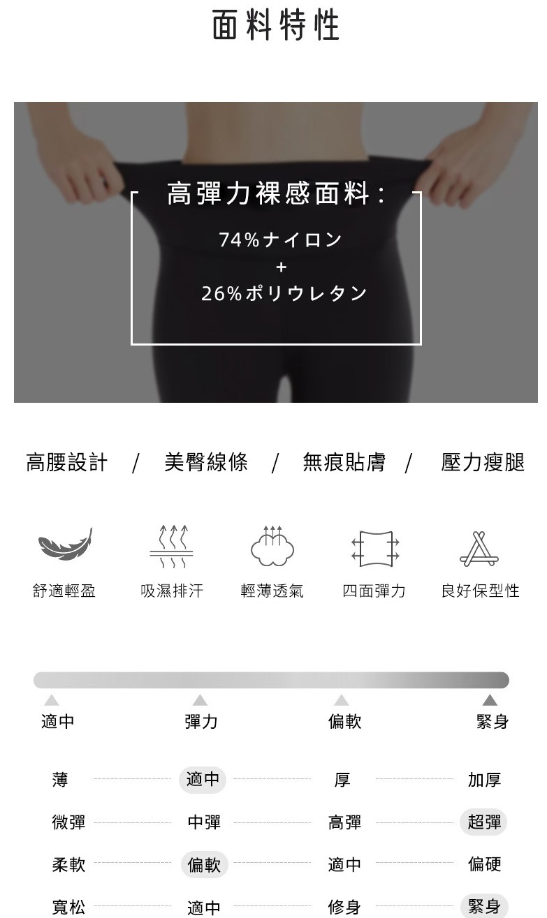 日本KAWATANI 玻尿酸提臀塑形瑜珈褲 瘦腿壓力褲 XL產品介紹圖Outlet Express生活百貨城 複製 12
