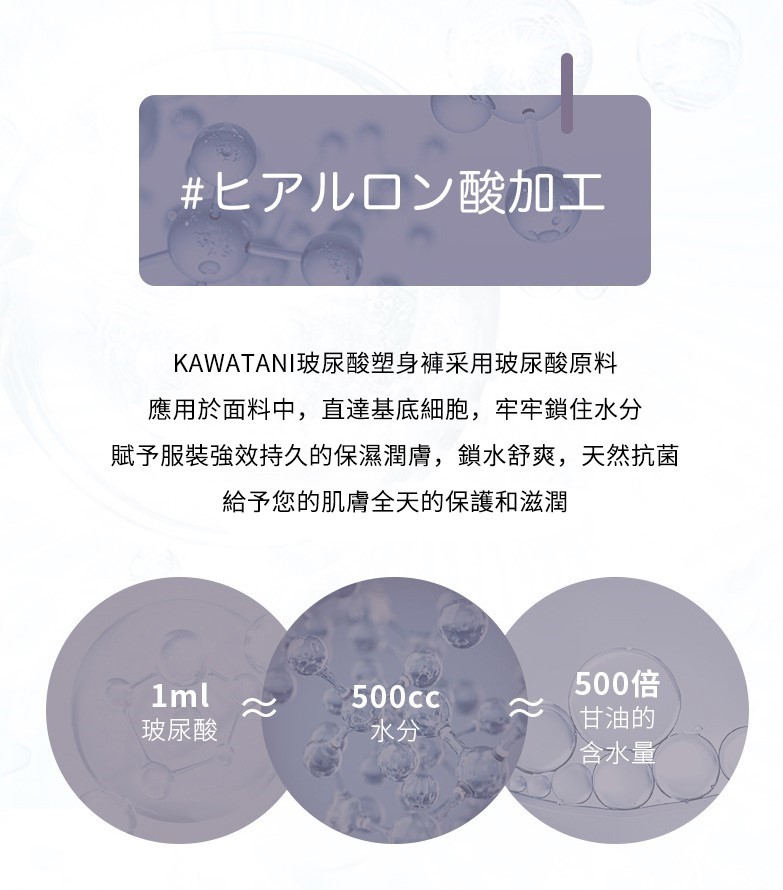 日本KAWATANI 玻尿酸提臀塑形瑜珈褲 瘦腿壓力褲 XL產品介紹圖Outlet Express生活百貨城 複製 3